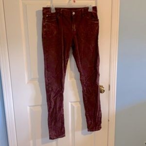Burgundy Ralph Lauren skinny jeans